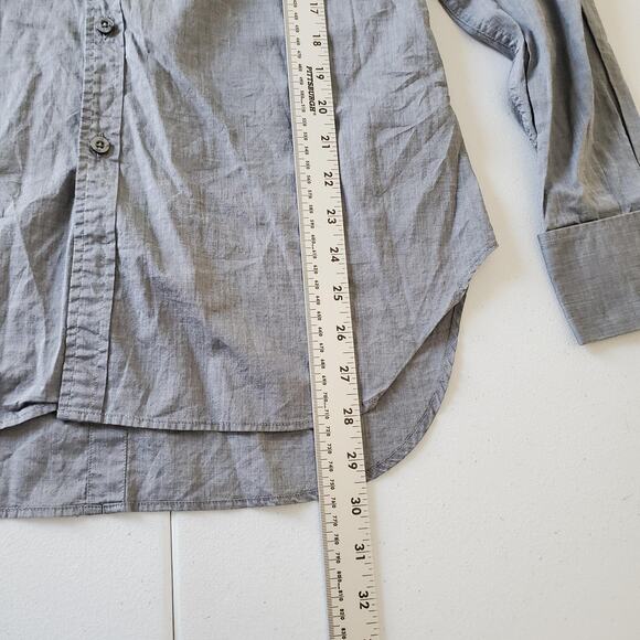 Paul Smith Shirt Mens Medium Gray Button Up Long Sleeve Made In Portugal Cotton - Picture 5 of 8
